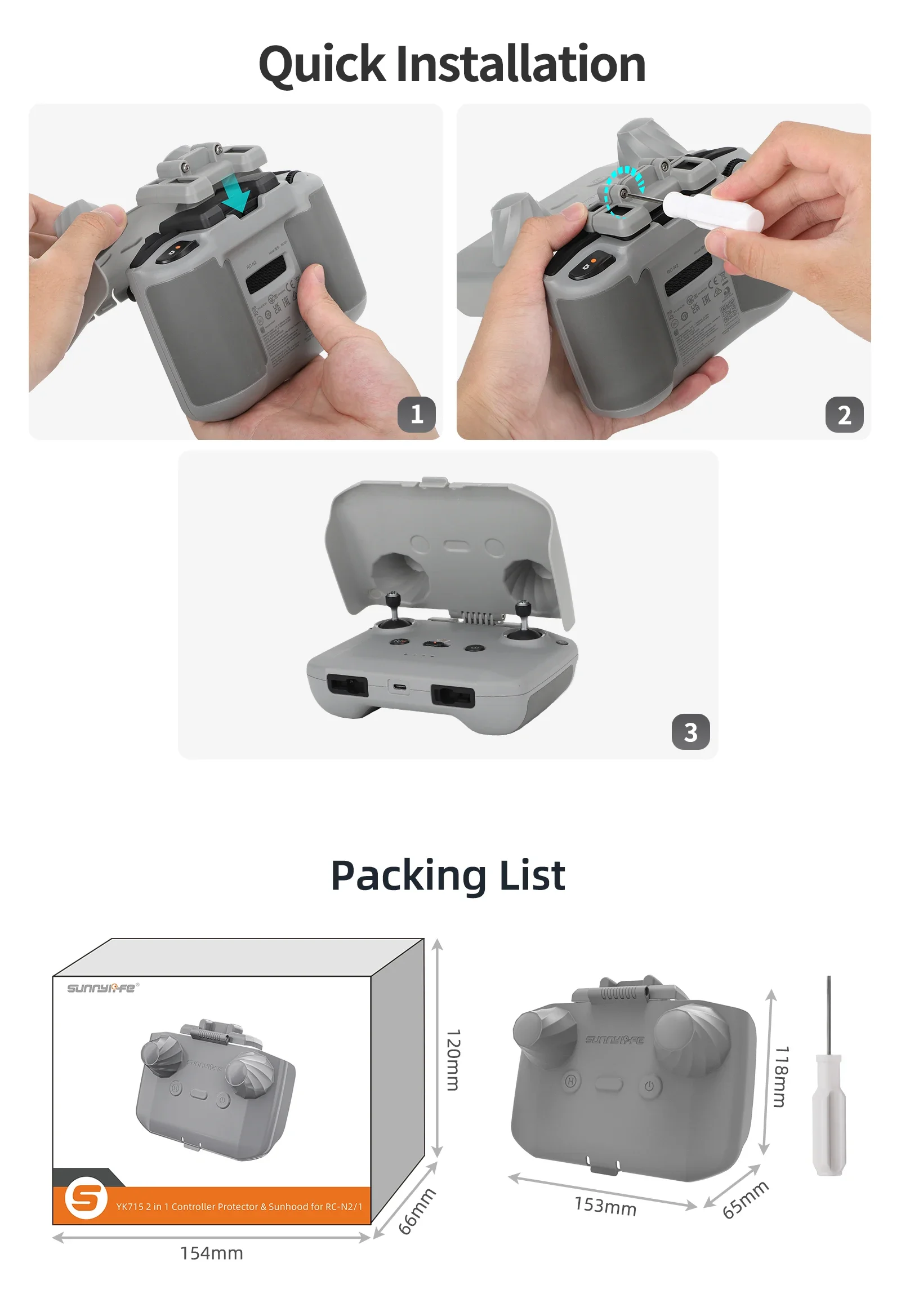 Pelindung Kontroler 2 in 1 Sun - Dji Drone Mini 4 Pro ulasan dan harga