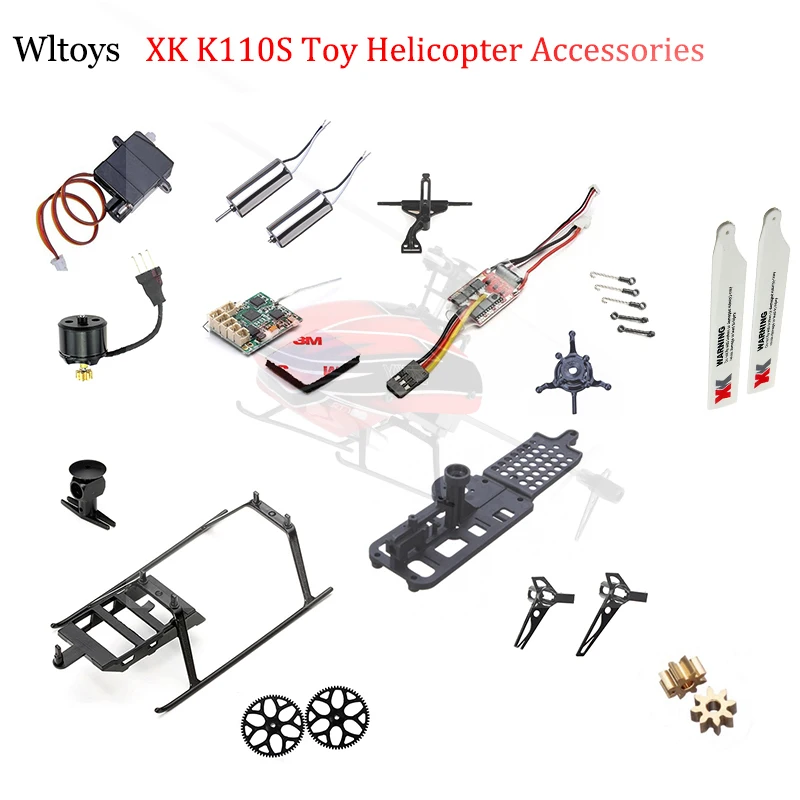 Asli Wltoys XK K110S RC Heliko - Rc Helicopter Gyro ulasan dan harga