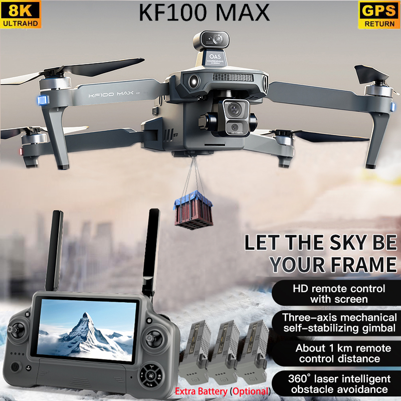 KF100 MAX Drone GPS Kamera 4K  - Rc Helicopter Charger ulasan dan harga