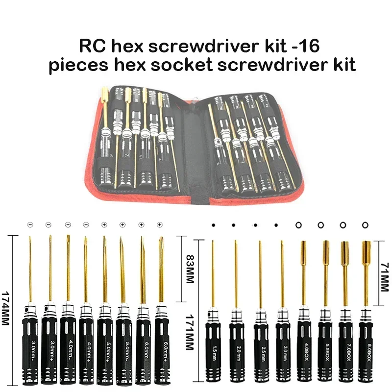 Set Obeng Hex RC - 16pcs Kit O - Rc Helicopter Tool Kit ulasan dan harga